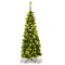 Slim Pre-Lit Pencil Christmas Tree with Warm LED Lights and Metal Stand